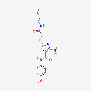 molecular formula C17H22N4O3S2 B4855609 4-amino-2-{[2-(butylamino)-2-oxoethyl]thio}-N-(4-methoxyphenyl)-1,3-thiazole-5-carboxamide 