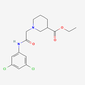 molecular formula C16H20Cl2N2O3 B4855668 ethyl 1-{2-[(3,5-dichlorophenyl)amino]-2-oxoethyl}-3-piperidinecarboxylate 