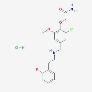 molecular formula C18H21Cl2FN2O3 B4855675 2-[2-chloro-4-({[2-(2-fluorophenyl)ethyl]amino}methyl)-6-methoxyphenoxy]acetamide hydrochloride 