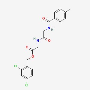 molecular formula C19H18Cl2N2O4 B4855692 2,4-dichlorobenzyl N-(4-methylbenzoyl)glycylglycinate 