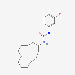 molecular formula C20H31FN2O B4855707 N-cyclododecyl-N'-(3-fluoro-4-methylphenyl)urea 