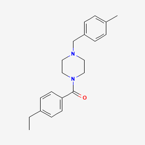 molecular formula C21H26N2O B4855708 1-(4-ethylbenzoyl)-4-(4-methylbenzyl)piperazine 