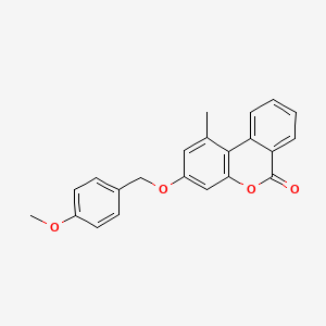 molecular formula C22H18O4 B4855711 3-[(4-methoxybenzyl)oxy]-1-methyl-6H-benzo[c]chromen-6-one 