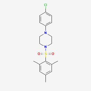 molecular formula C19H23ClN2O2S B4855722 1-(4-chlorophenyl)-4-(mesitylsulfonyl)piperazine 
