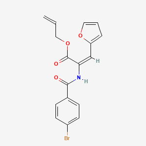 molecular formula C17H14BrNO4 B4855728 allyl 2-[(4-bromobenzoyl)amino]-3-(2-furyl)acrylate 