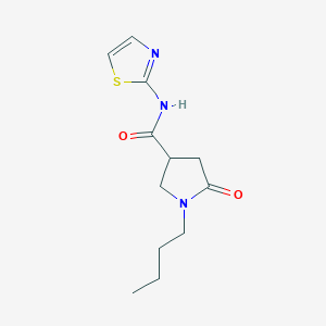 molecular formula C12H17N3O2S B4855751 1-butyl-5-oxo-N-1,3-thiazol-2-ylpyrrolidine-3-carboxamide 