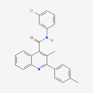 N-(3-chlorophenyl)-3-methyl-2-(4-methylphenyl)-4-quinolinecarboxamide