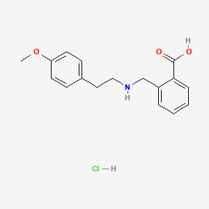 molecular formula C17H20ClNO3 B4855788 2-({[2-(4-methoxyphenyl)ethyl]amino}methyl)benzoic acid hydrochloride 