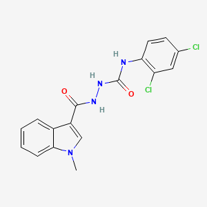 molecular formula C17H14Cl2N4O2 B4855798 N-(2,4-dichlorophenyl)-2-[(1-methyl-1H-indol-3-yl)carbonyl]hydrazinecarboxamide 