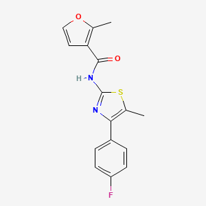 molecular formula C16H13FN2O2S B4855837 N-[4-(4-fluorophenyl)-5-methyl-1,3-thiazol-2-yl]-2-methyl-3-furamide 