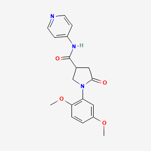 molecular formula C18H19N3O4 B4855884 1-(2,5-dimethoxyphenyl)-5-oxo-N-pyridin-4-ylpyrrolidine-3-carboxamide 