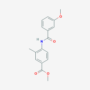 molecular formula C17H17NO4 B4855920 methyl 4-[(3-methoxybenzoyl)amino]-3-methylbenzoate 