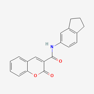N-(2,3-dihydro-1H-inden-5-yl)-2-oxo-2H-chromene-3-carboxamide