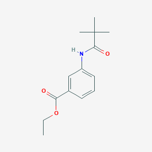 molecular formula C14H19NO3 B4855930 ethyl 3-[(2,2-dimethylpropanoyl)amino]benzoate 