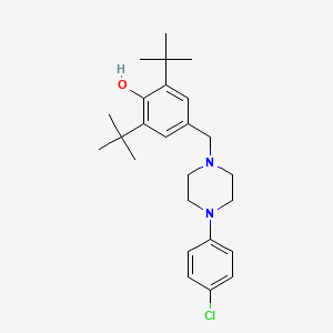 molecular formula C25H35ClN2O B4855944 2,6-di-tert-butyl-4-{[4-(4-chlorophenyl)-1-piperazinyl]methyl}phenol 