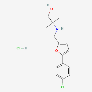 molecular formula C15H19Cl2NO2 B4855952 2-({[5-(4-chlorophenyl)-2-furyl]methyl}amino)-2-methyl-1-propanol hydrochloride 