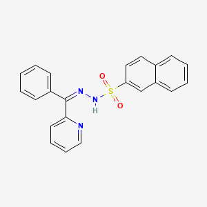 molecular formula C22H17N3O2S B4855961 N'-[phenyl(2-pyridinyl)methylene]-2-naphthalenesulfonohydrazide 