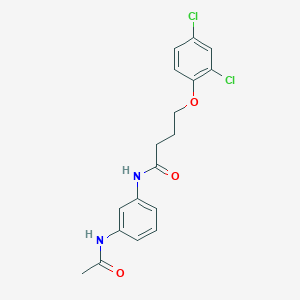 molecular formula C18H18Cl2N2O3 B4855962 N-[3-(acetylamino)phenyl]-4-(2,4-dichlorophenoxy)butanamide 