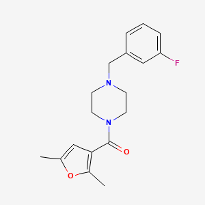 molecular formula C18H21FN2O2 B4855968 1-(2,5-dimethyl-3-furoyl)-4-(3-fluorobenzyl)piperazine 