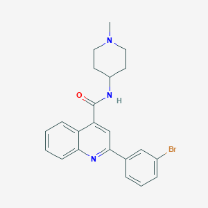 molecular formula C22H22BrN3O B4855973 2-(3-bromophenyl)-N-(1-methyl-4-piperidinyl)-4-quinolinecarboxamide 