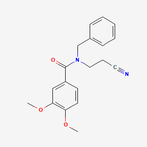 molecular formula C19H20N2O3 B4856009 N-benzyl-N-(2-cyanoethyl)-3,4-dimethoxybenzamide 