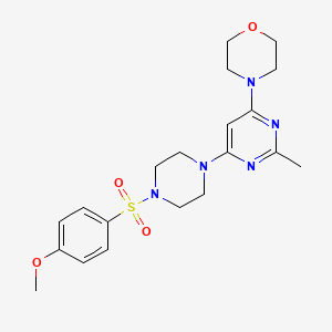 molecular formula C20H27N5O4S B4856021 4-(6-{4-[(4-methoxyphenyl)sulfonyl]-1-piperazinyl}-2-methyl-4-pyrimidinyl)morpholine 
