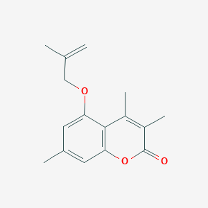 3,4,7-trimethyl-5-[(2-methyl-2-propen-1-yl)oxy]-2H-chromen-2-one
