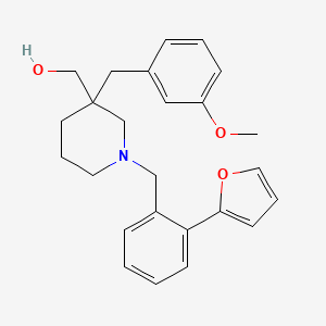 molecular formula C25H29NO3 B4856057 [1-[2-(2-furyl)benzyl]-3-(3-methoxybenzyl)-3-piperidinyl]methanol 