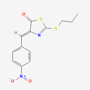 molecular formula C13H12N2O3S2 B4856062 4-(4-nitrobenzylidene)-2-(propylthio)-1,3-thiazol-5(4H)-one 