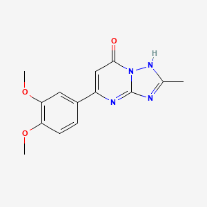 molecular formula C14H14N4O3 B4856083 5-(3,4-dimethoxyphenyl)-2-methyl[1,2,4]triazolo[1,5-a]pyrimidin-7(4H)-one 