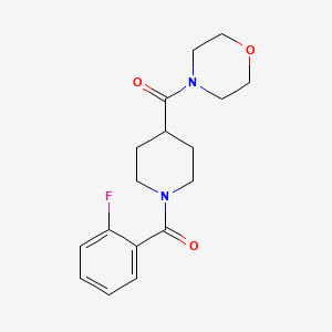 molecular formula C17H21FN2O3 B4856087 4-{[1-(2-fluorobenzoyl)-4-piperidinyl]carbonyl}morpholine 