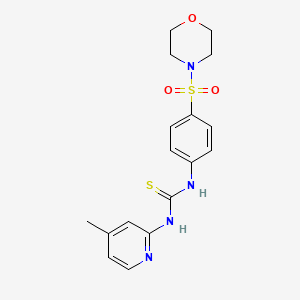 molecular formula C17H20N4O3S2 B4856121 N-(4-methyl-2-pyridinyl)-N'-[4-(4-morpholinylsulfonyl)phenyl]thiourea 