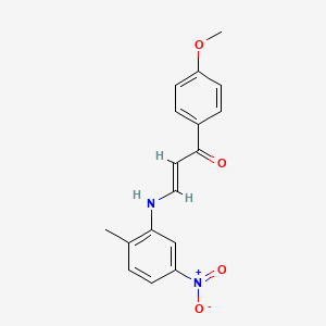 molecular formula C17H16N2O4 B4856127 1-(4-methoxyphenyl)-3-[(2-methyl-5-nitrophenyl)amino]-2-propen-1-one 