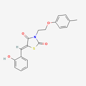 molecular formula C19H17NO4S B4856132 5-(2-hydroxybenzylidene)-3-[2-(4-methylphenoxy)ethyl]-1,3-thiazolidine-2,4-dione 