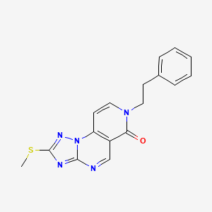 molecular formula C17H15N5OS B4856202 2-(methylthio)-7-(2-phenylethyl)pyrido[3,4-e][1,2,4]triazolo[1,5-a]pyrimidin-6(7H)-one 