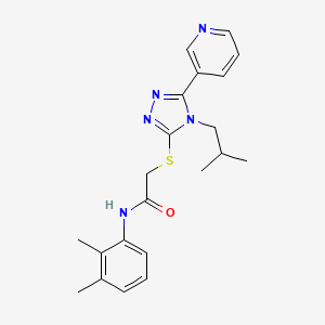 molecular formula C21H25N5OS B4856208 N-(2,3-dimethylphenyl)-2-{[4-isobutyl-5-(3-pyridinyl)-4H-1,2,4-triazol-3-yl]thio}acetamide 