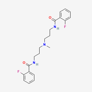 molecular formula C21H25F2N3O2 B4856228 N,N'-[(methylimino)di-3,1-propanediyl]bis(2-fluorobenzamide) 