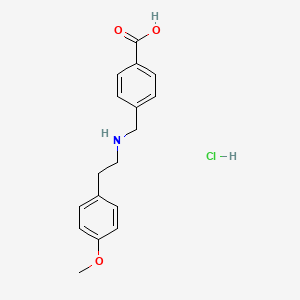 molecular formula C17H20ClNO3 B4856251 4-({[2-(4-methoxyphenyl)ethyl]amino}methyl)benzoic acid hydrochloride 