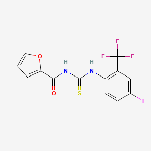 molecular formula C13H8F3IN2O2S B4856328 N-({[4-iodo-2-(trifluoromethyl)phenyl]amino}carbonothioyl)-2-furamide 