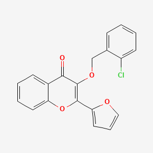 molecular formula C20H13ClO4 B4856352 3-[(2-chlorobenzyl)oxy]-2-(2-furyl)-4H-chromen-4-one 