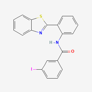 molecular formula C20H13IN2OS B4856373 N-[2-(1,3-benzothiazol-2-yl)phenyl]-3-iodobenzamide 