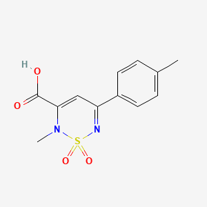 molecular formula C12H12N2O4S B4856387 2-methyl-5-(4-methylphenyl)-2H-1,2,6-thiadiazine-3-carboxylic acid 1,1-dioxide 