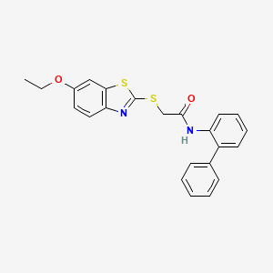 molecular formula C23H20N2O2S2 B4856390 N-2-biphenylyl-2-[(6-ethoxy-1,3-benzothiazol-2-yl)thio]acetamide 