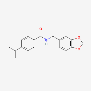 molecular formula C18H19NO3 B4856410 N-(1,3-benzodioxol-5-ylmethyl)-4-isopropylbenzamide 