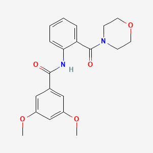 molecular formula C20H22N2O5 B4856426 3,5-dimethoxy-N-[2-(4-morpholinylcarbonyl)phenyl]benzamide 