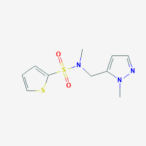 molecular formula C10H13N3O2S2 B4856455 N-methyl-N-[(1-methyl-1H-pyrazol-5-yl)methyl]-2-thiophenesulfonamide 