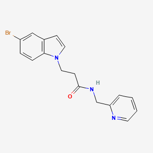 molecular formula C17H16BrN3O B4856456 3-(5-bromo-1H-indol-1-yl)-N-(2-pyridinylmethyl)propanamide 