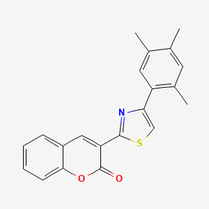 molecular formula C21H17NO2S B4856470 3-[4-(2,4,5-trimethylphenyl)-1,3-thiazol-2-yl]-2H-chromen-2-one 