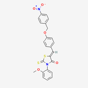 molecular formula C24H18N2O5S2 B4856488 3-(2-methoxyphenyl)-5-{4-[(4-nitrobenzyl)oxy]benzylidene}-2-thioxo-1,3-thiazolidin-4-one 