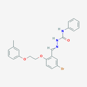 molecular formula C23H22BrN3O3 B4856510 5-bromo-2-[2-(3-methylphenoxy)ethoxy]benzaldehyde N-phenylsemicarbazone 